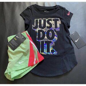 NWT Nike Metallic Athletic Set Girls Size 4